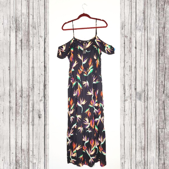 Mossimo Supply Co. Dresses & Skirts - NWT Mossimo Cold Shoulder Tropical Maxi Dress